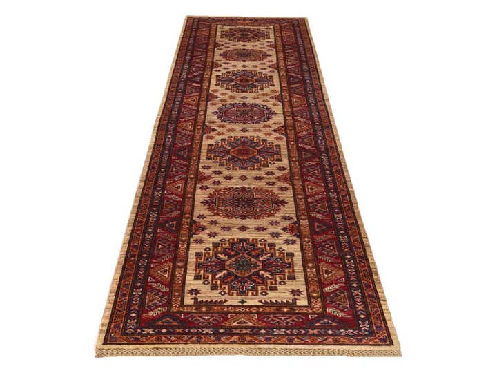 2' 10 x 9' 8 Hand Knotted Kazak Runner Rug