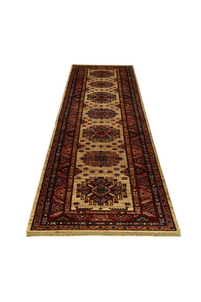 2' 10 x 9' 8 Hand Knotted Kazak Runner Rug