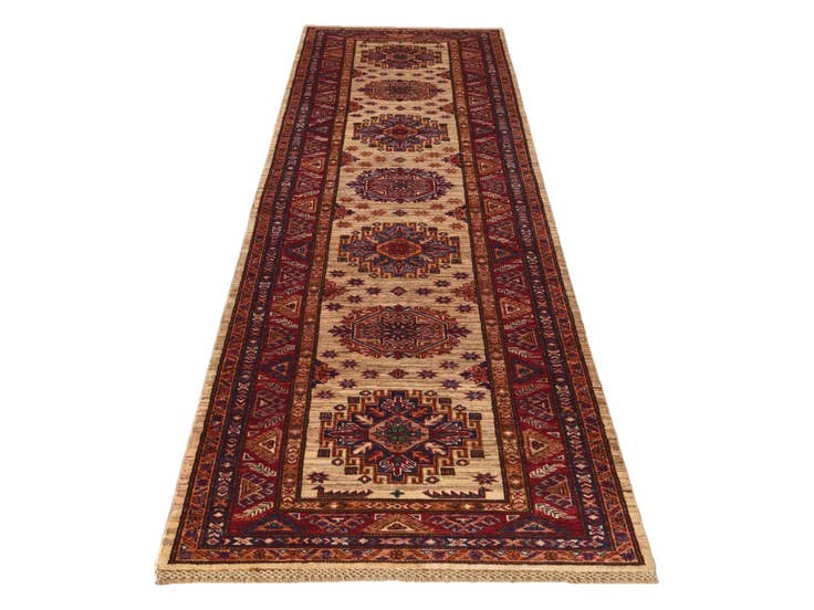 Detail image of 2' 10 x 9' 8 Hand Knotted Kazak Runner Rug