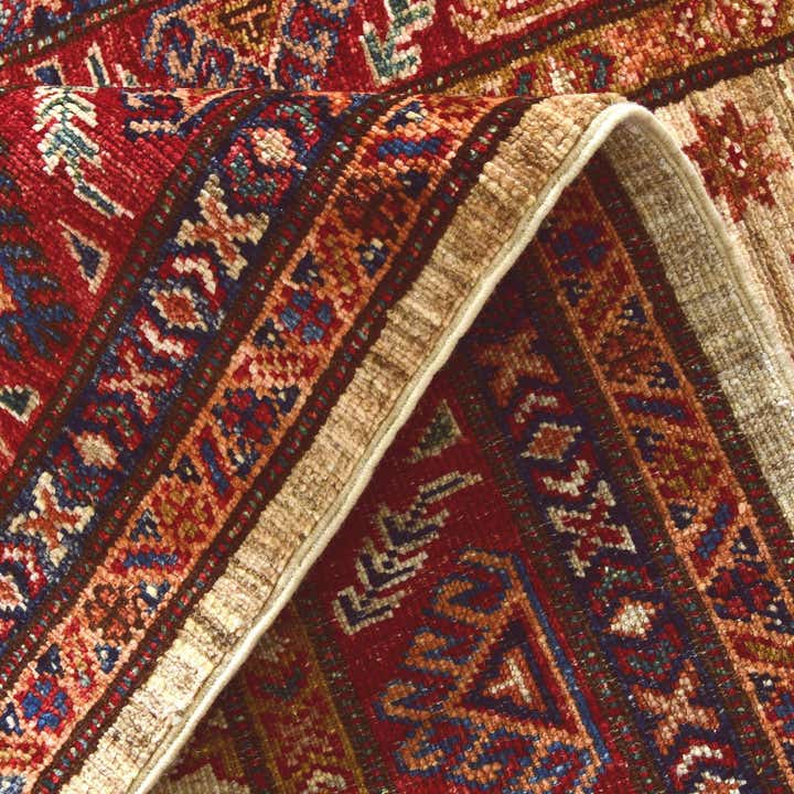 2' 10 x 9' 8 Hand Knotted Kazak Runner Rug