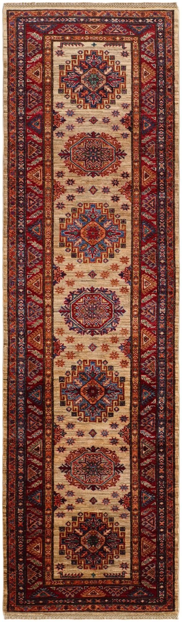 2' 10 x 9' 8 Hand Knotted Kazak Runner Rug