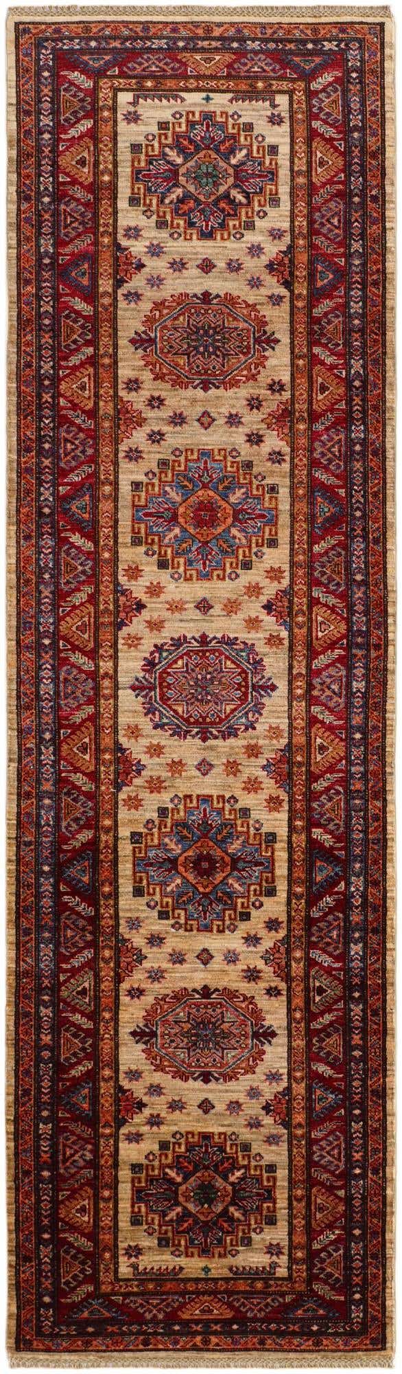 2' 10 x 9' 8 Hand Knotted Kazak Runner Rug