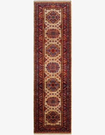 2' 10 x 9' 8 Hand Knotted Kazak Runner Rug