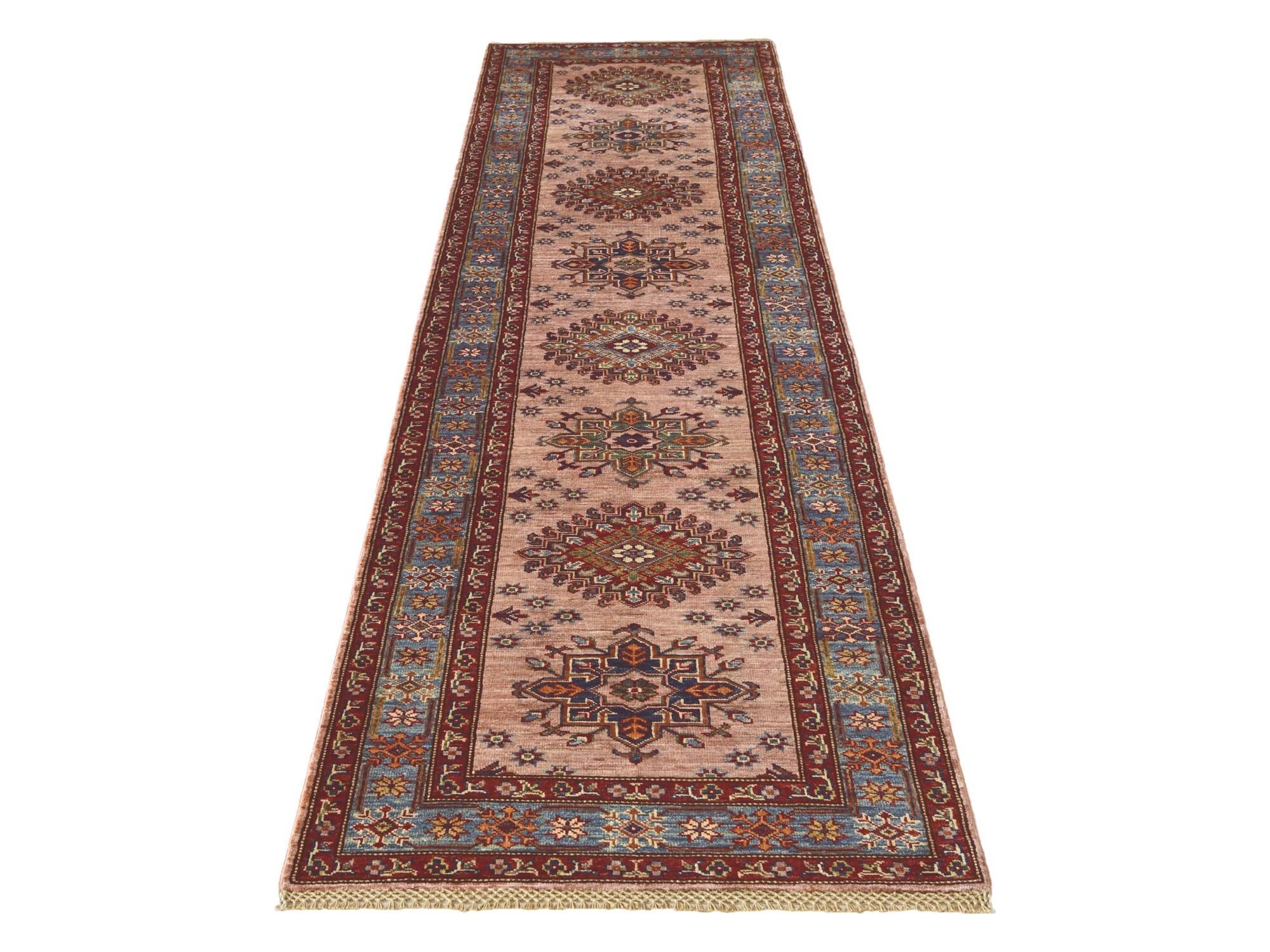 2' 9 x 10' 1 Hand Knotted Kazak Runner Rug