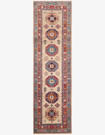 2' 8 x 9' 3 Hand Knotted Kazak Runner Rug
