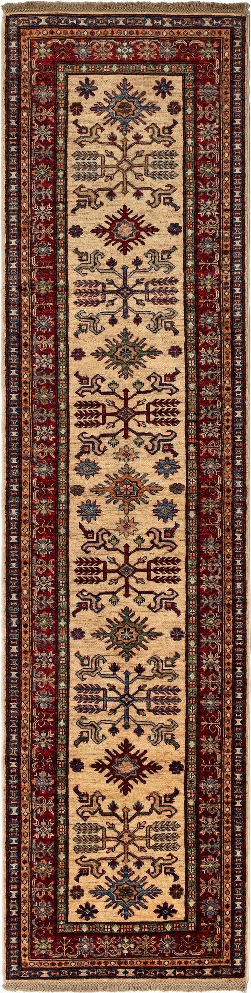 2' 7 x 10' 7 Kazak Wool Runner Rug