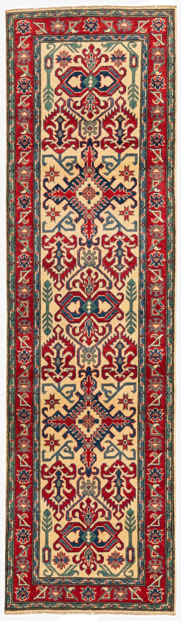 2' 9 x 9' 8  Hand Knotted Kazak Runner Rug