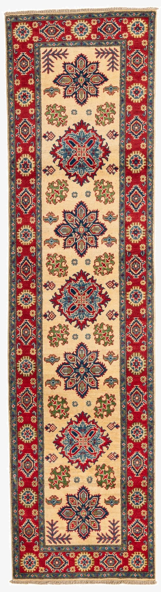 2' 7 x 9' 10  Hand Knotted Kazak Runner Rug
