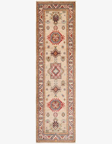 2' 8 x 9' 9 Hand Knotted Kazak Runner Rug