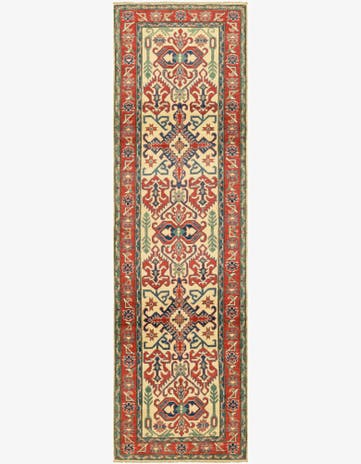 2' 8 x 9' 10 Hand Knotted Kazak Runner Rug
