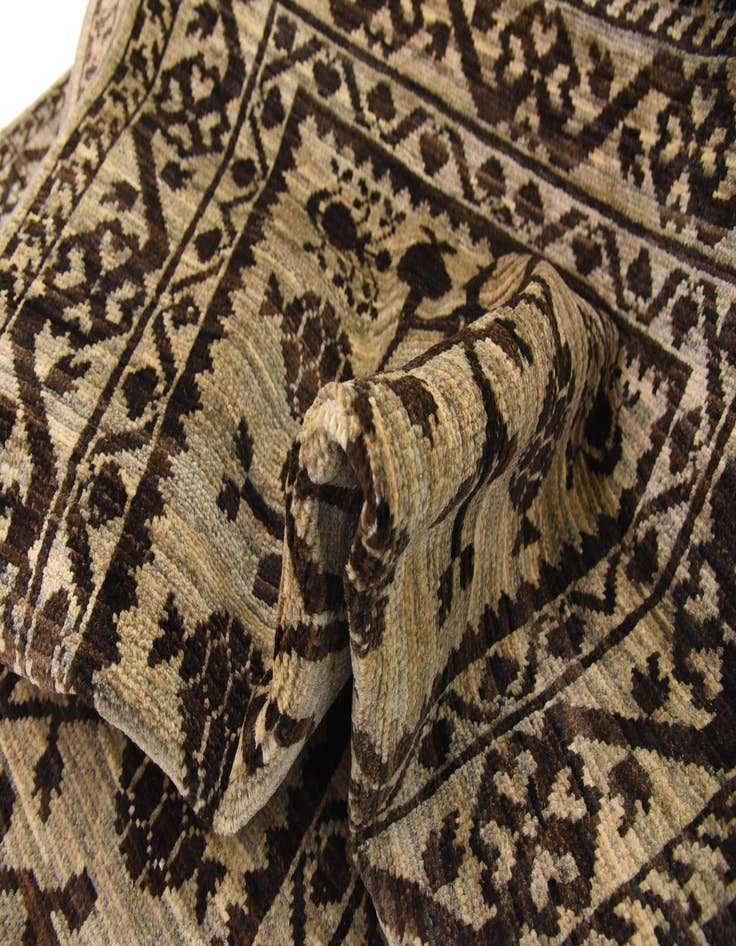 Detail image of 3' x 9' 8  Hand Knotted Khotan Ziegler Oriental Runner Rug