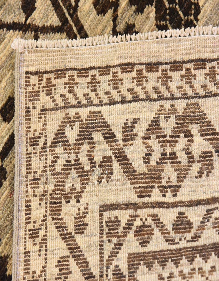 Detail image of 3' x 9' 8  Hand Knotted Khotan Ziegler Oriental Runner Rug