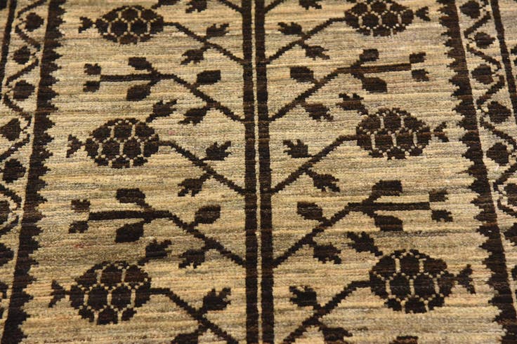 Detail image of 90cm x 295cm Hand Knotted Khotan Ziegler Oriental Runner Rug