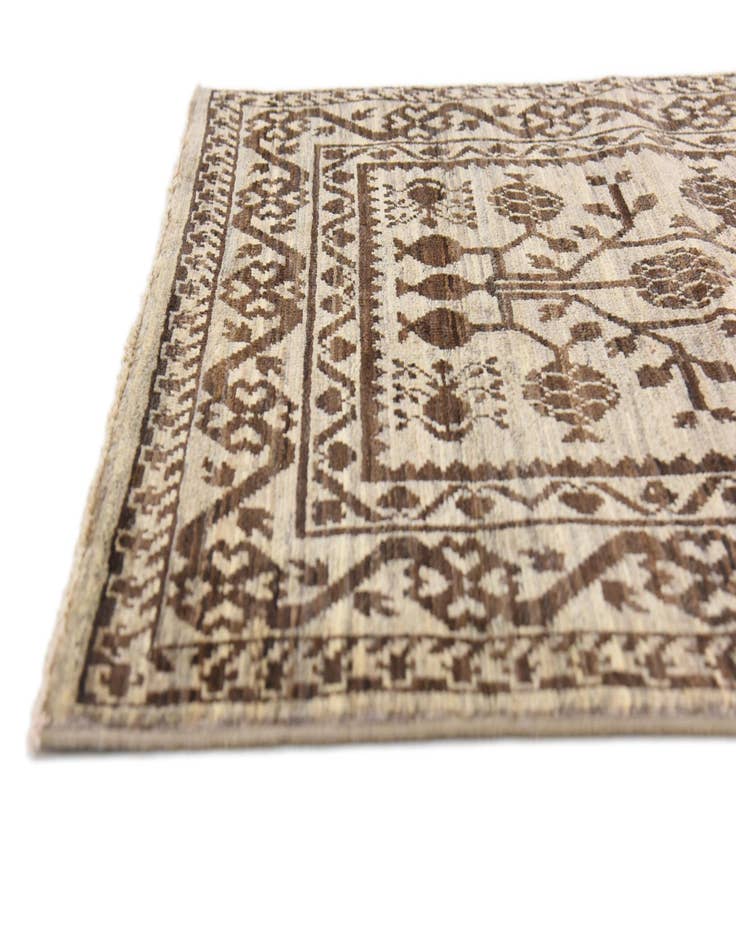 Detail image of 3' x 9' 8  Hand Knotted Khotan Ziegler Oriental Runner Rug