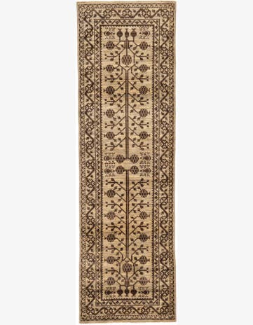 3' x 9' 8 Hand Knotted Khotan Ziegler Oriental Runner Rug