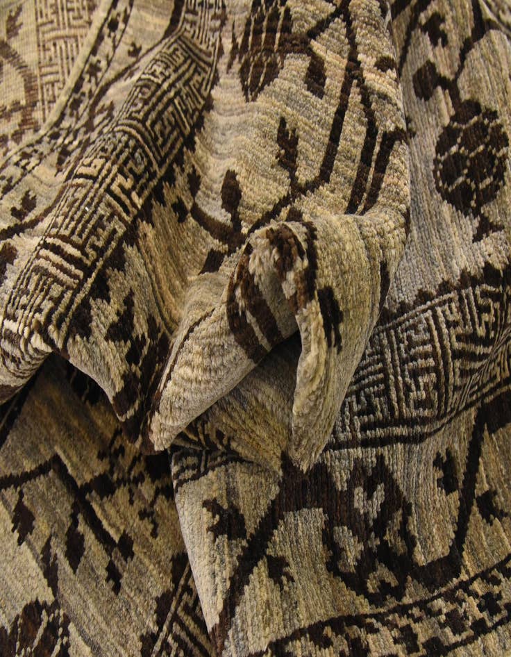 Detail image of 2' 9 x 10'  Hand Knotted Khotan Ziegler Oriental Runner Rug