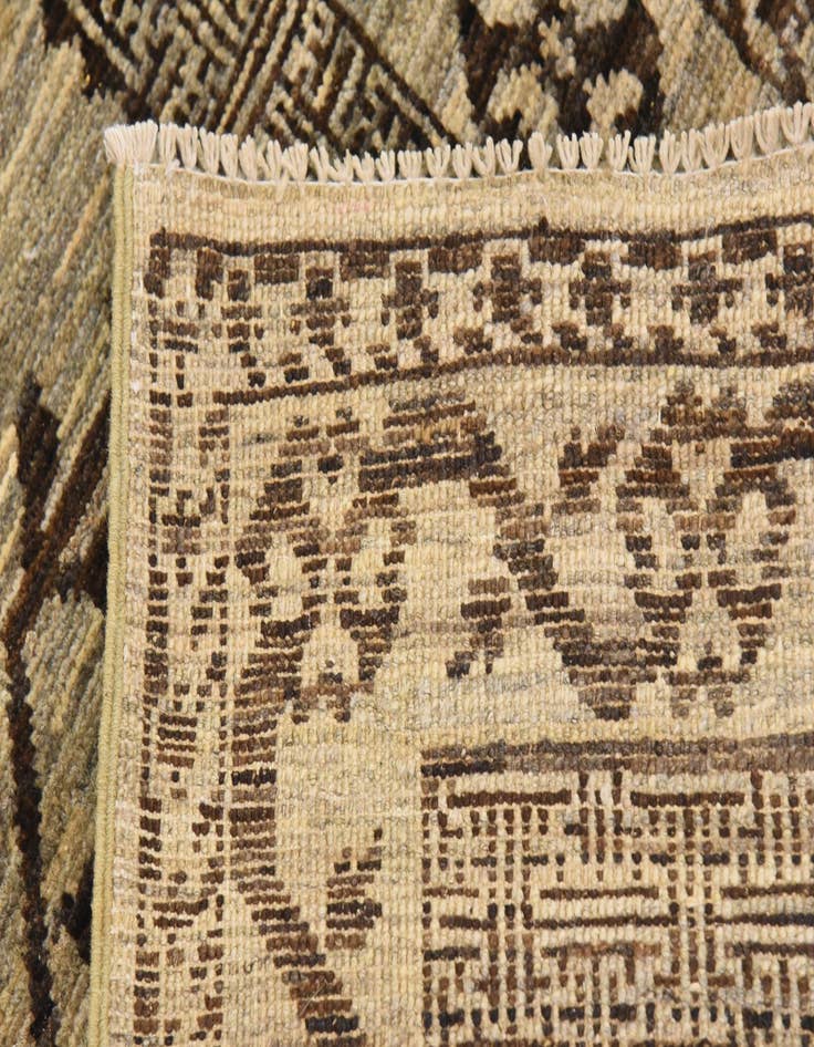 Detail image of 2' 9 x 10'  Hand Knotted Khotan Ziegler Oriental Runner Rug