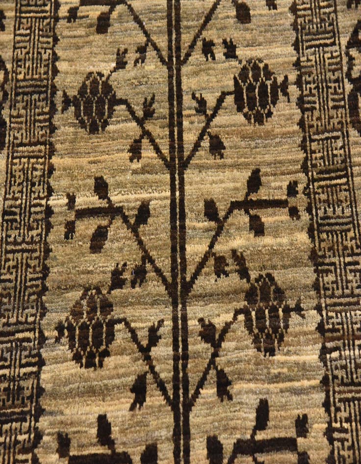 Detail image of 2' 9 x 10'  Hand Knotted Khotan Ziegler Oriental Runner Rug