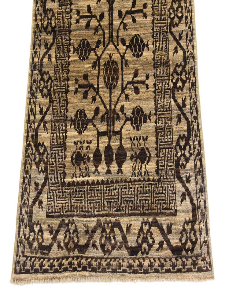 Detail image of 2' 9 x 10'  Hand Knotted Khotan Ziegler Oriental Runner Rug