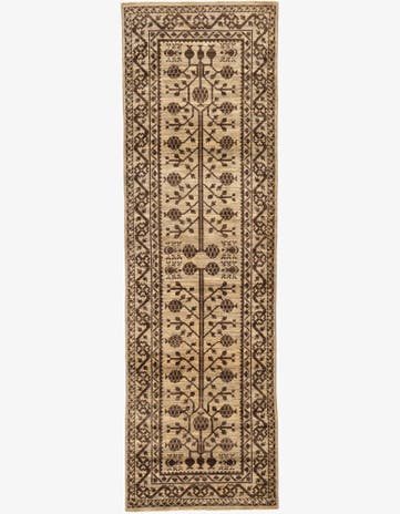 3' x 9' 8 Hand Knotted Khotan Ziegler Oriental Runner Rug