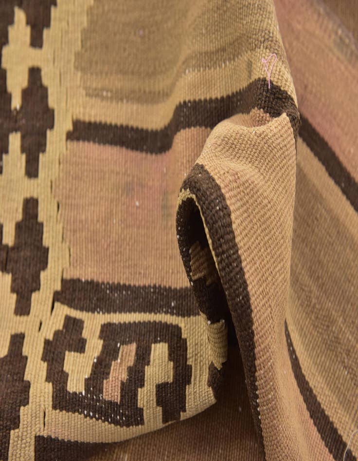 Detail image of 2' 4 x 4' 10  Hand Woven Kilim Fars Wool Runner Rug