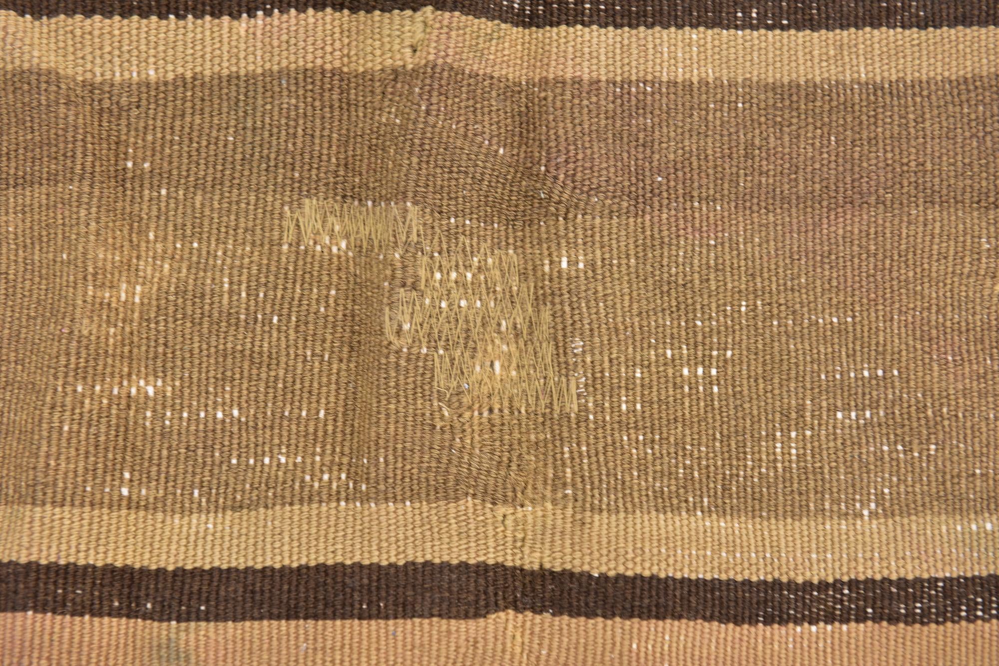 2' 4 x 4' 10 Hand Woven Kilim Fars Wool Runner Rug