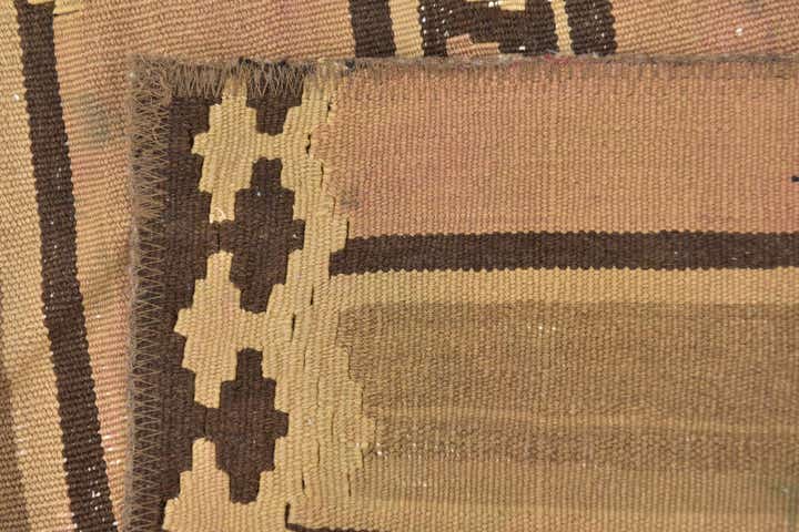 2' 4 x 4' 10 Hand Woven Kilim Fars Wool Runner Rug
