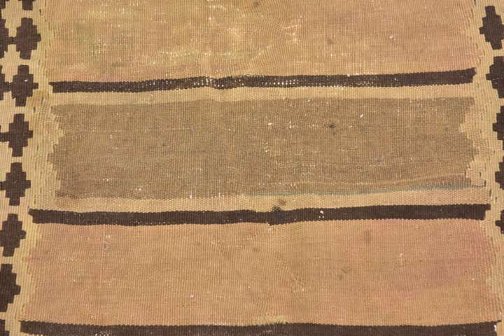 2' 4 x 4' 10 Hand Woven Kilim Fars Wool Runner Rug
