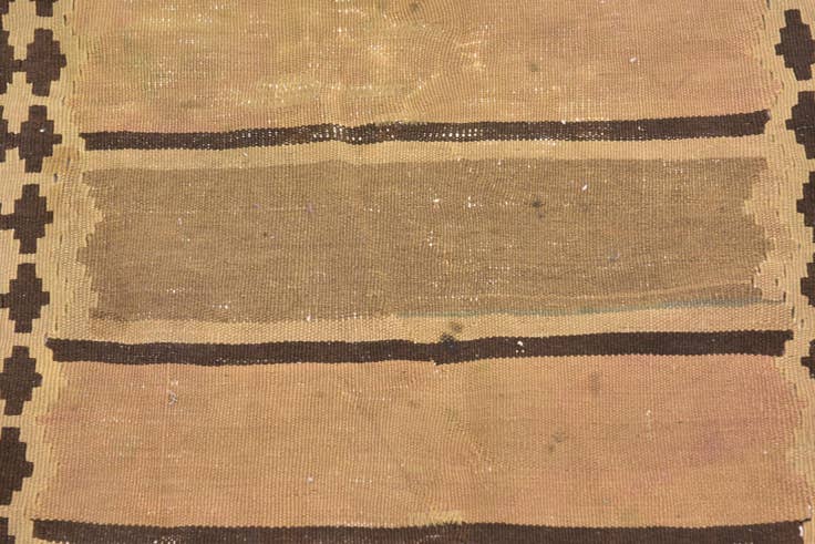 Detail image of 2' 4 x 4' 10 Hand Woven Kilim Fars Wool Runner Rug