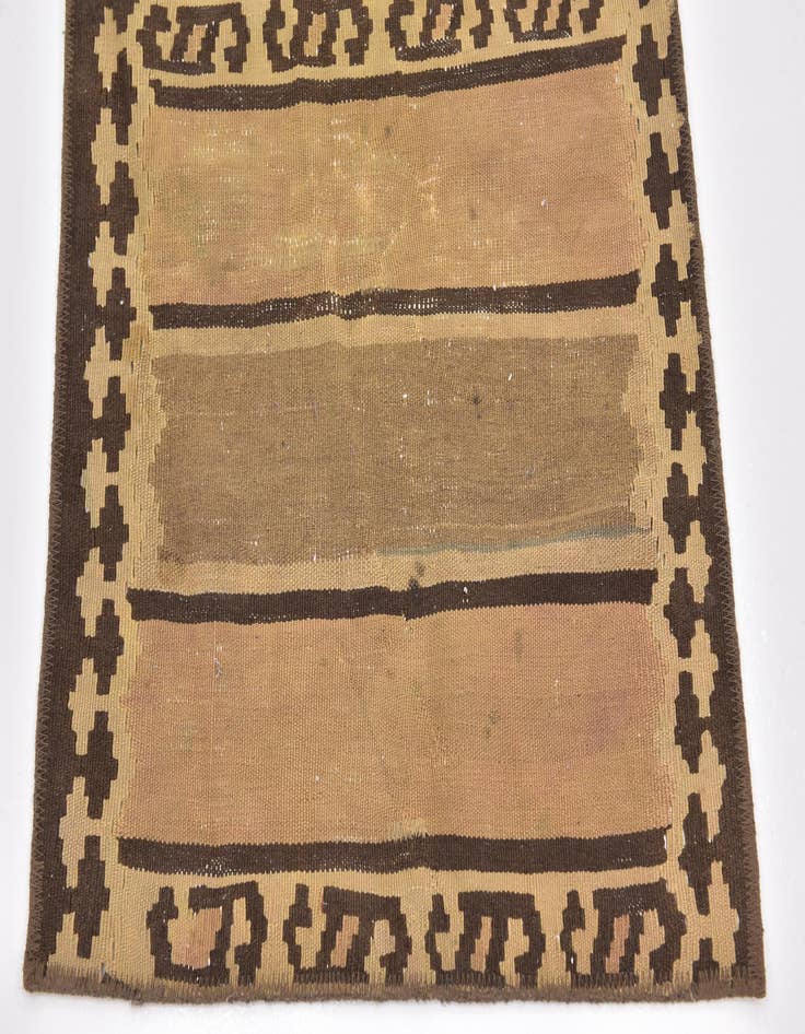 Detail image of 2' 4 x 4' 10  Hand Woven Kilim Fars Wool Runner Rug