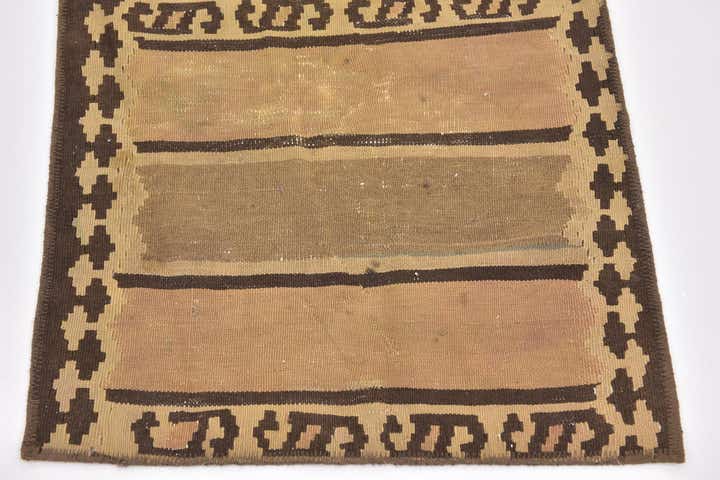 2' 4 x 4' 10 Hand Woven Kilim Fars Wool Runner Rug