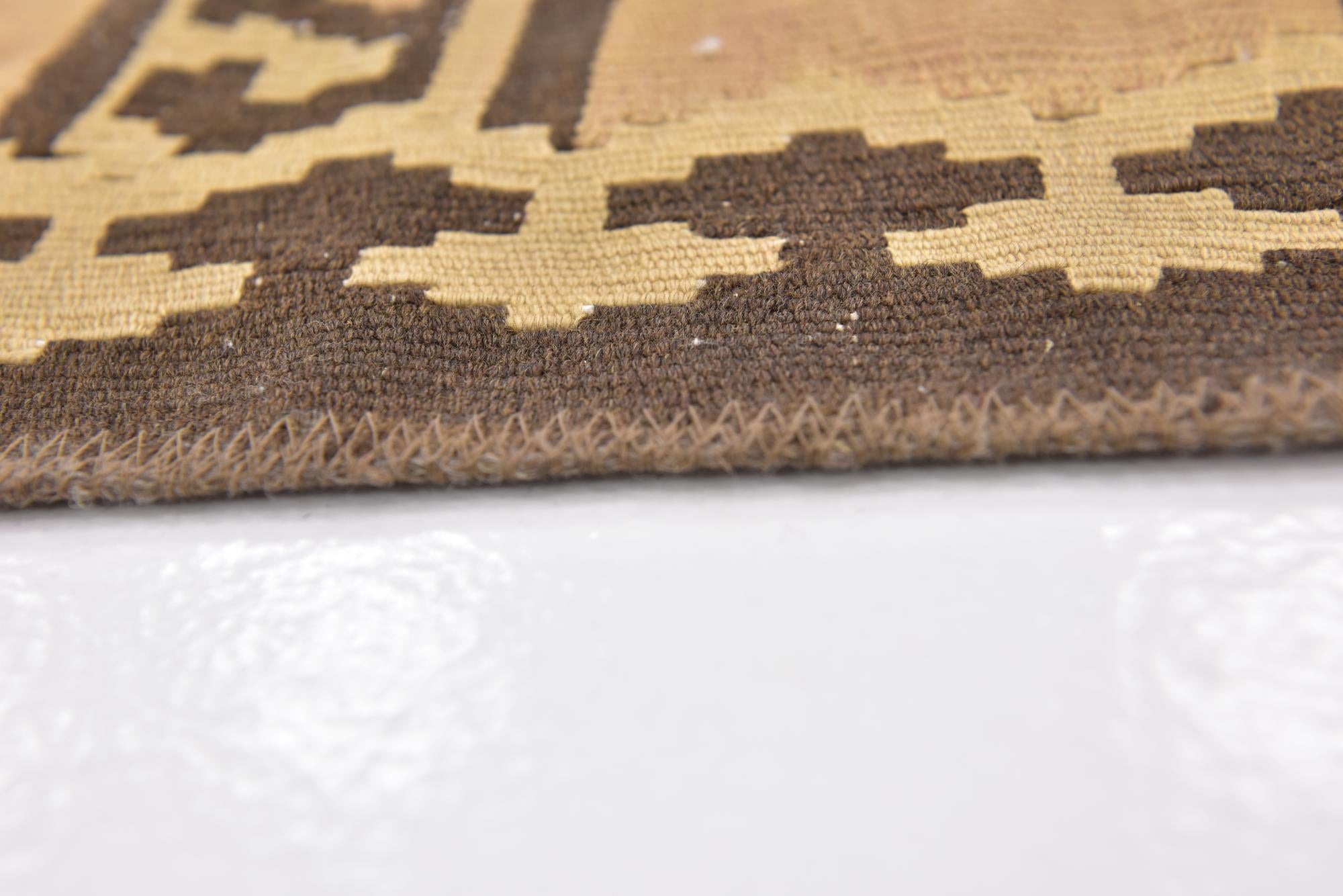 2' 4 x 4' 10 Hand Woven Kilim Fars Wool Runner Rug