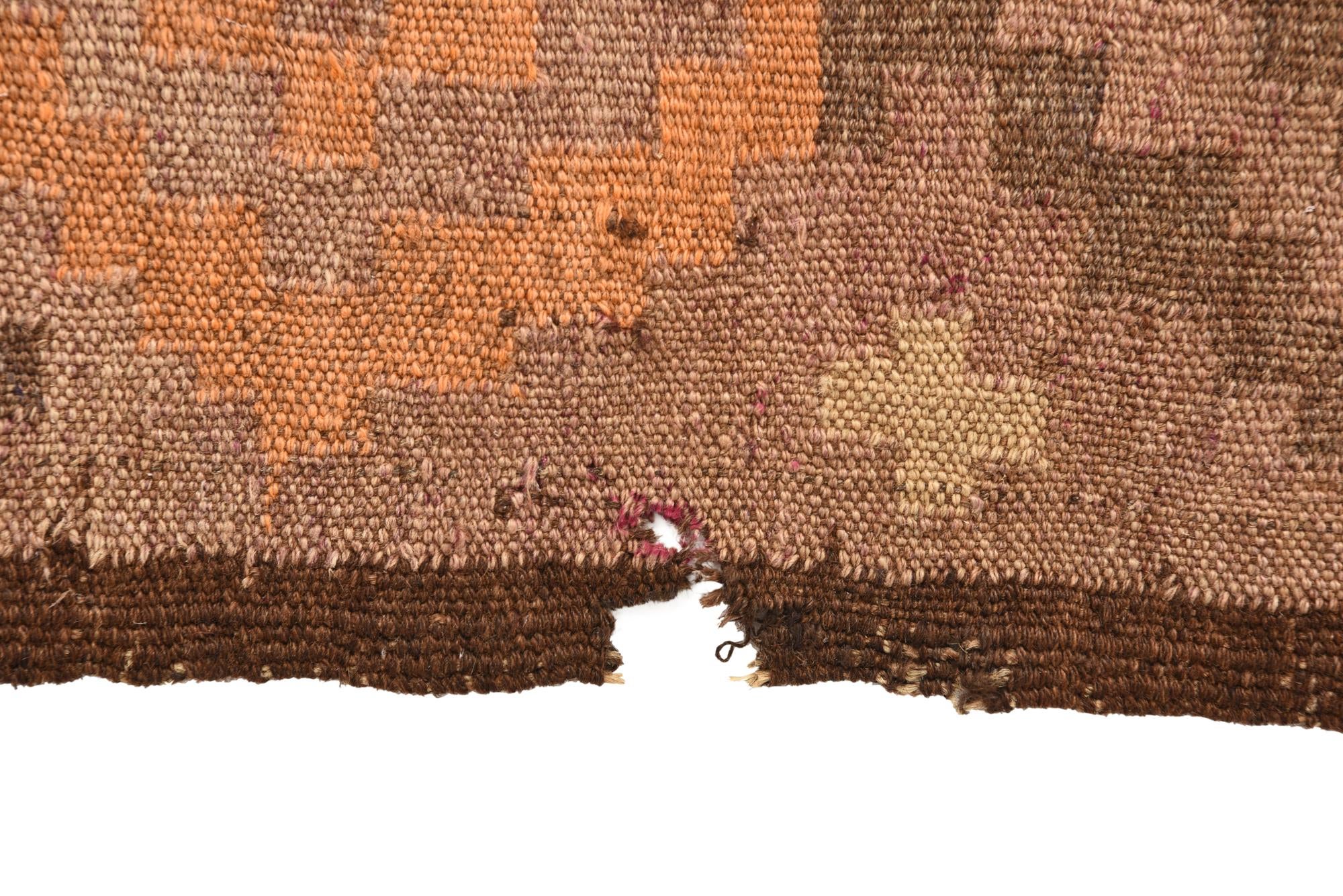 4' 5 x 10' 3 Hand Woven Kilim Fars Wool Runner Rug