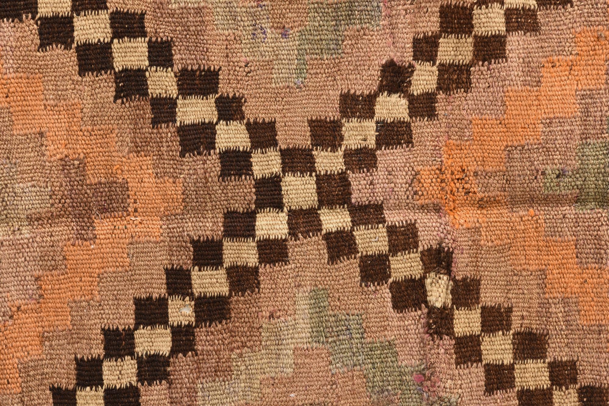 4' 5 x 10' 3 Hand Woven Kilim Fars Wool Runner Rug