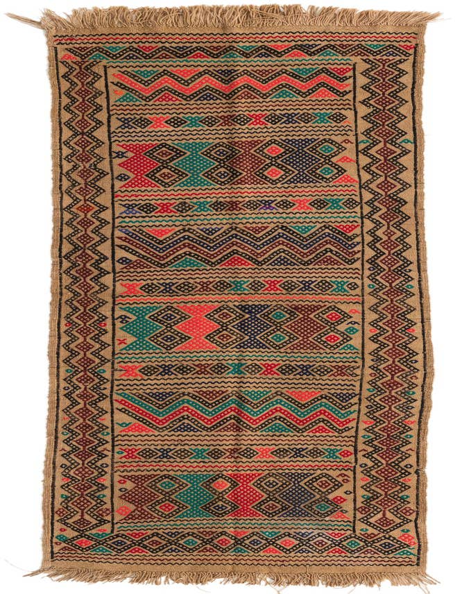 Detail image of 2' 5 x 8' 1 Hand Knotted Kilim Fars Persian Wool Runner Rug