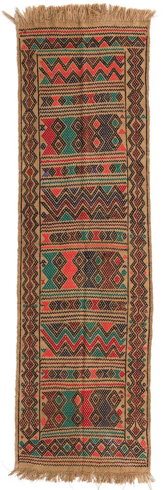 2' 5 x 8' 1 Hand Knotted Kilim Fars Persian Wool Runner Rug