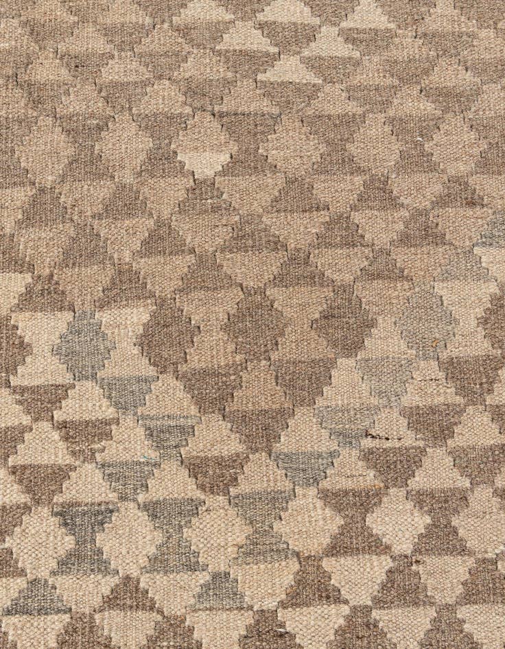 Detail image of 3' 1 x 19' 3  Hand Woven Kilim Maymana Wool Runner Rug