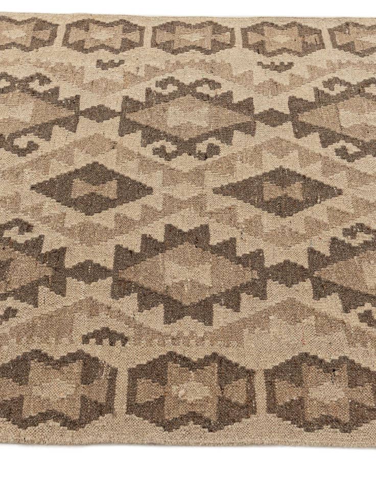Detail image of 3' 1 x 10' 1  Hand Woven Kilim Maymana Wool Runner Rug