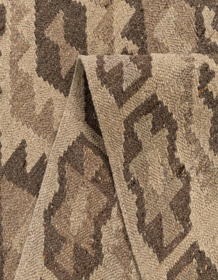 Detail image of 3' 1 x 10' 1  Hand Woven Kilim Maymana Wool Runner Rug