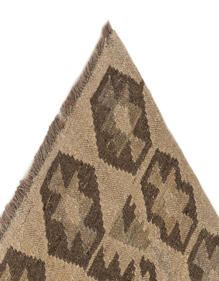 Detail image of 3' 1 x 10' 1  Hand Woven Kilim Maymana Wool Runner Rug