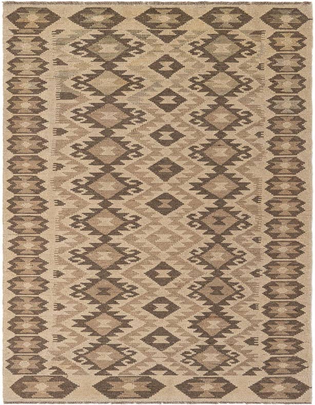 Detail image of 3' 1 x 10' 1 Hand Woven Kilim Maymana Wool Runner Rug