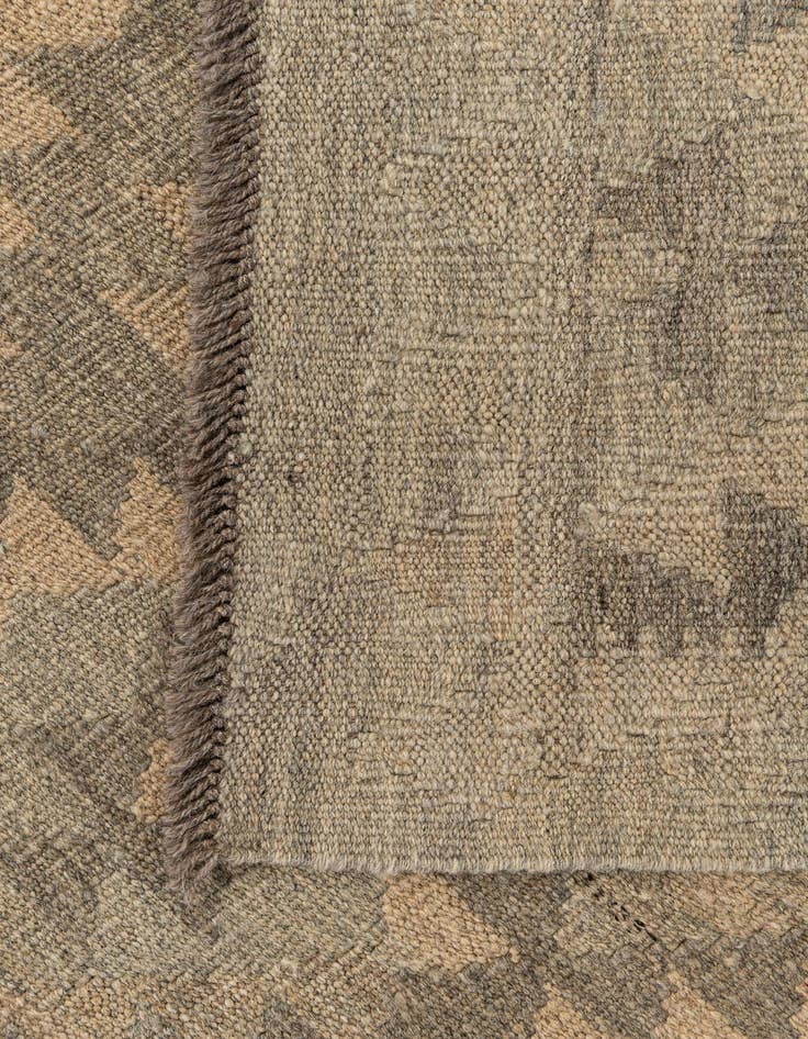 Detail image of 2' 8 x 9' 8  Hand Woven Kilim Maymana Wool Runner Rug