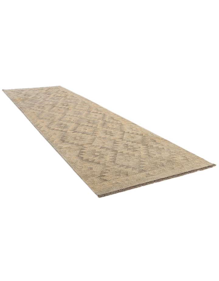 2' 8 x 9' 8 Hand Woven Kilim Maymana Wool Runner Rug