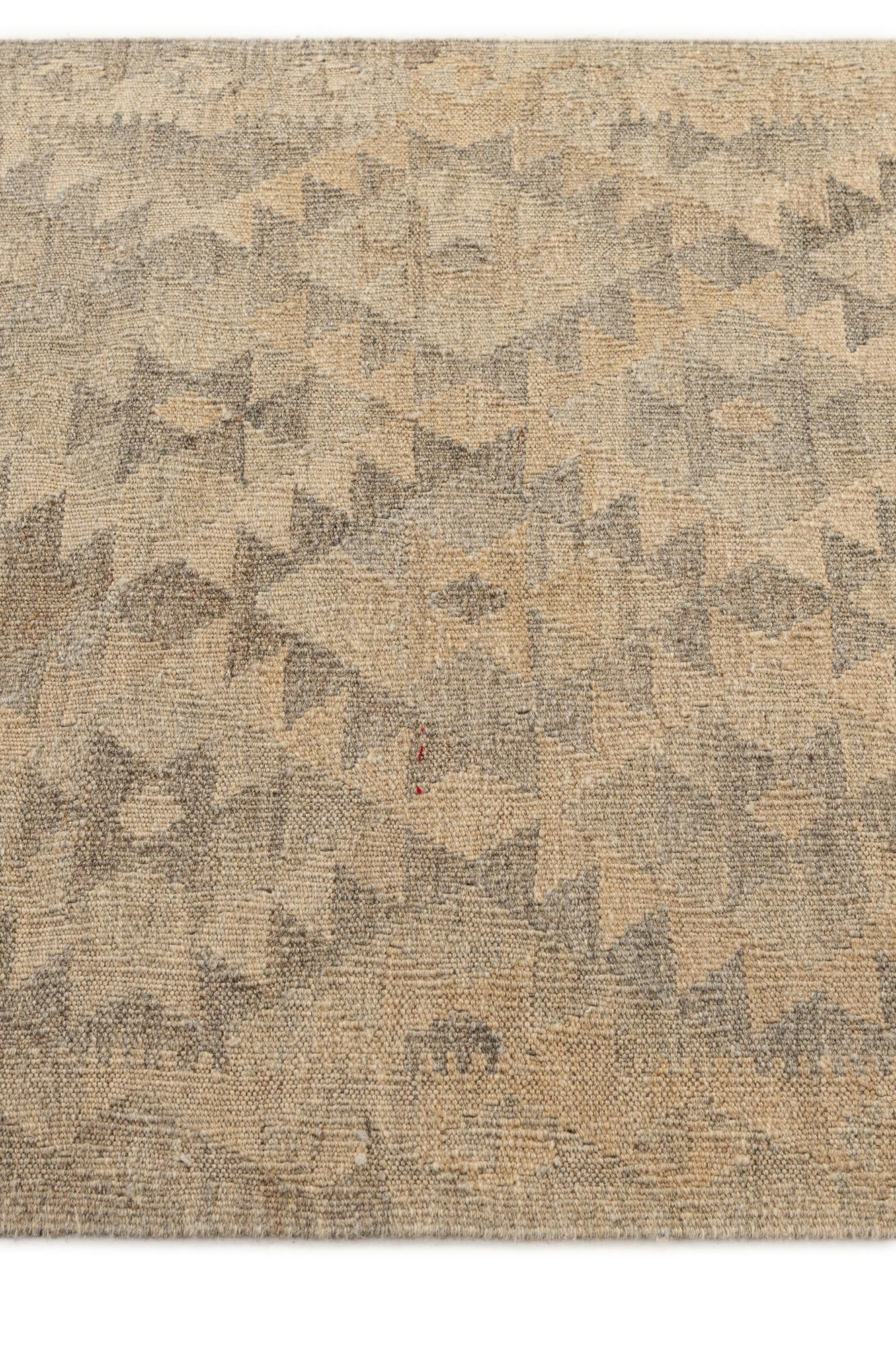 2' 8 x 9' 8 Hand Woven Kilim Maymana Wool Runner Rug