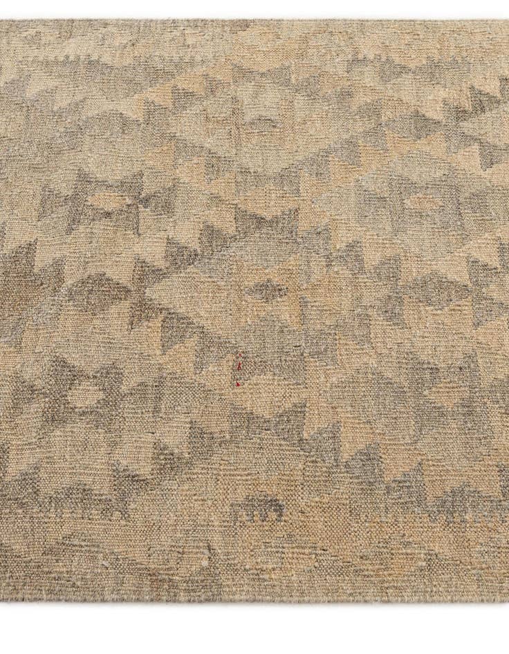 Detail image of 2' 8 x 9' 8  Hand Woven Kilim Maymana Wool Runner Rug