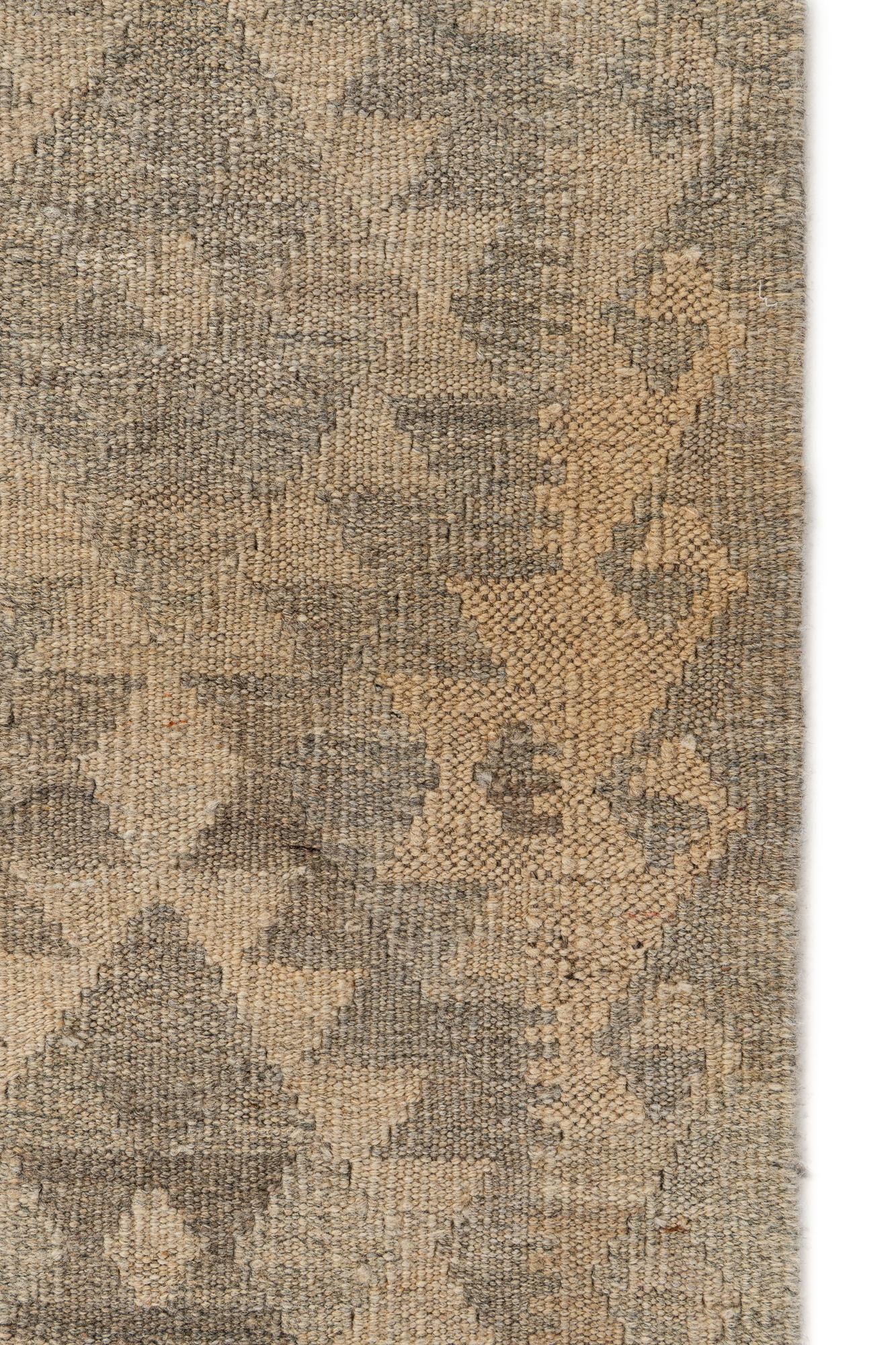 2' 8 x 9' 8 Hand Woven Kilim Maymana Wool Runner Rug
