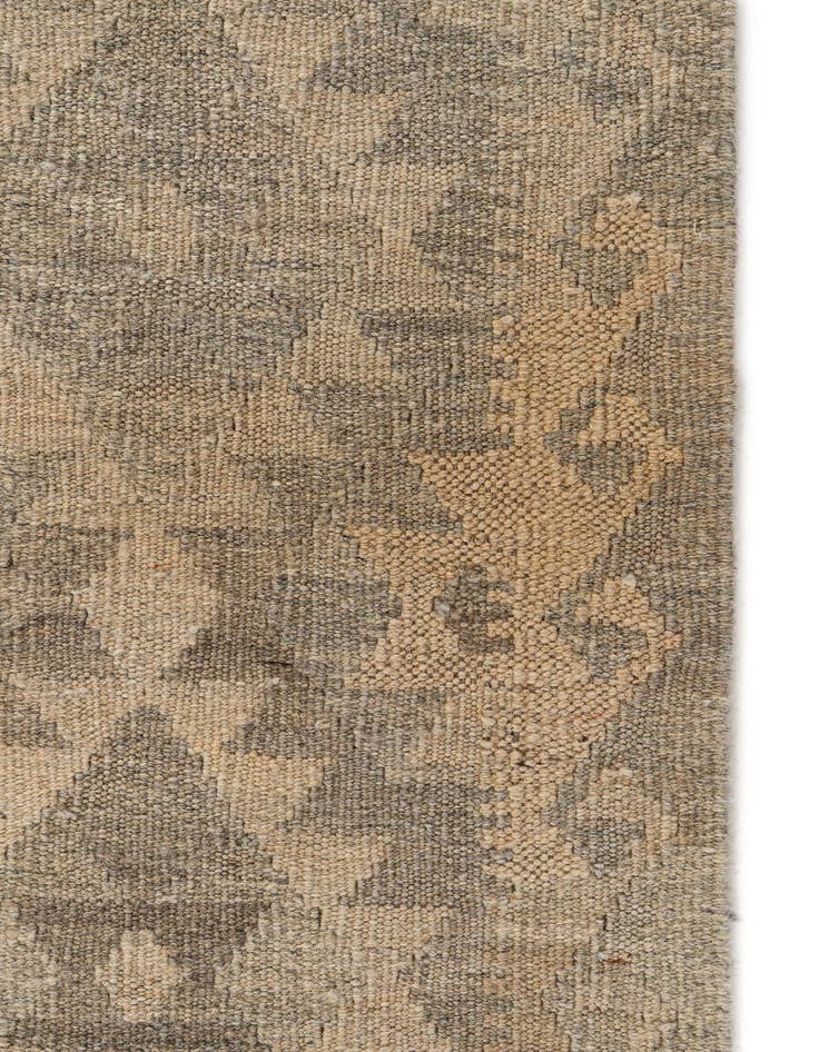 Detail image of 2' 8 x 9' 8  Hand Woven Kilim Maymana Wool Runner Rug