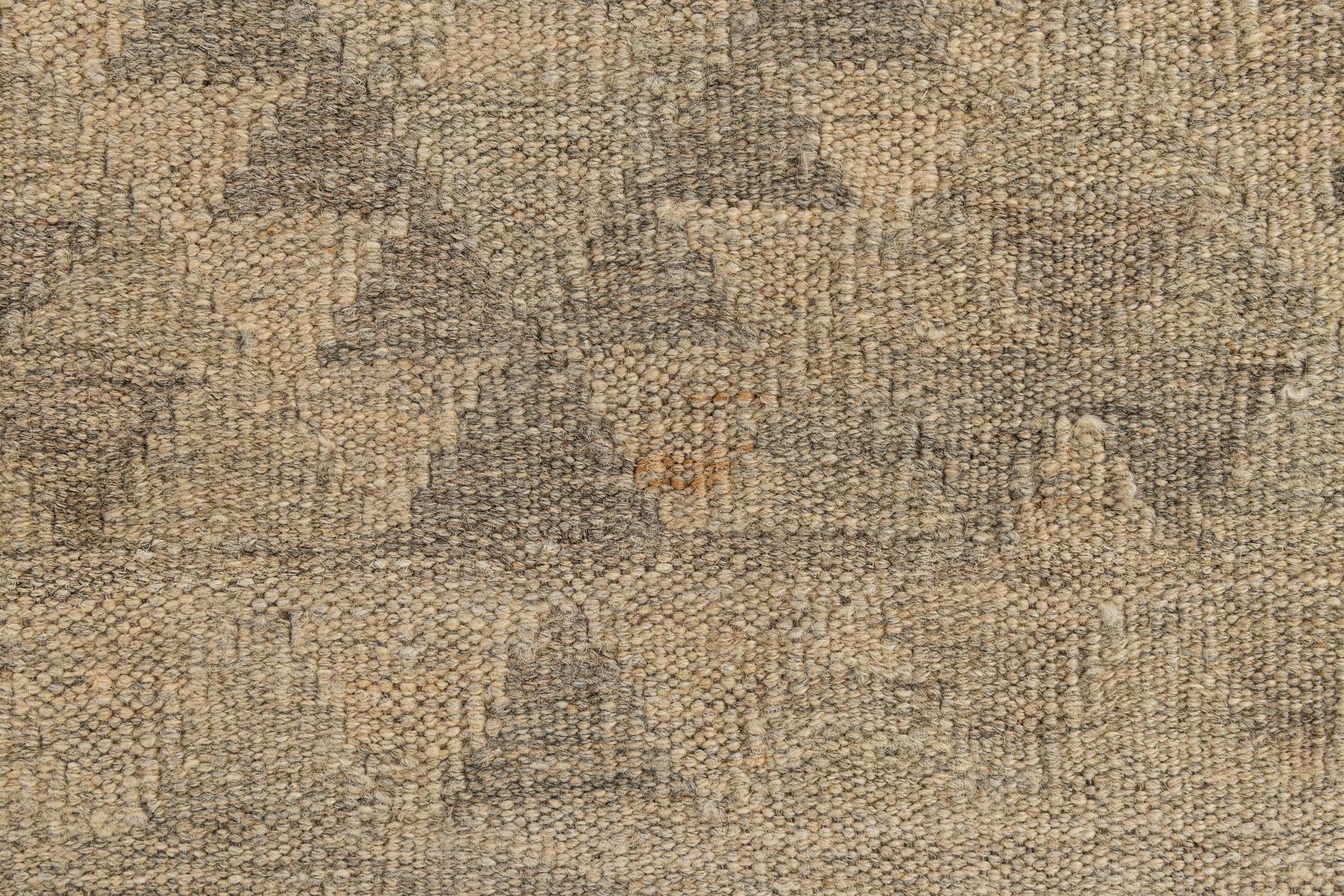 2' 8 x 9' 8 Hand Woven Kilim Maymana Wool Runner Rug