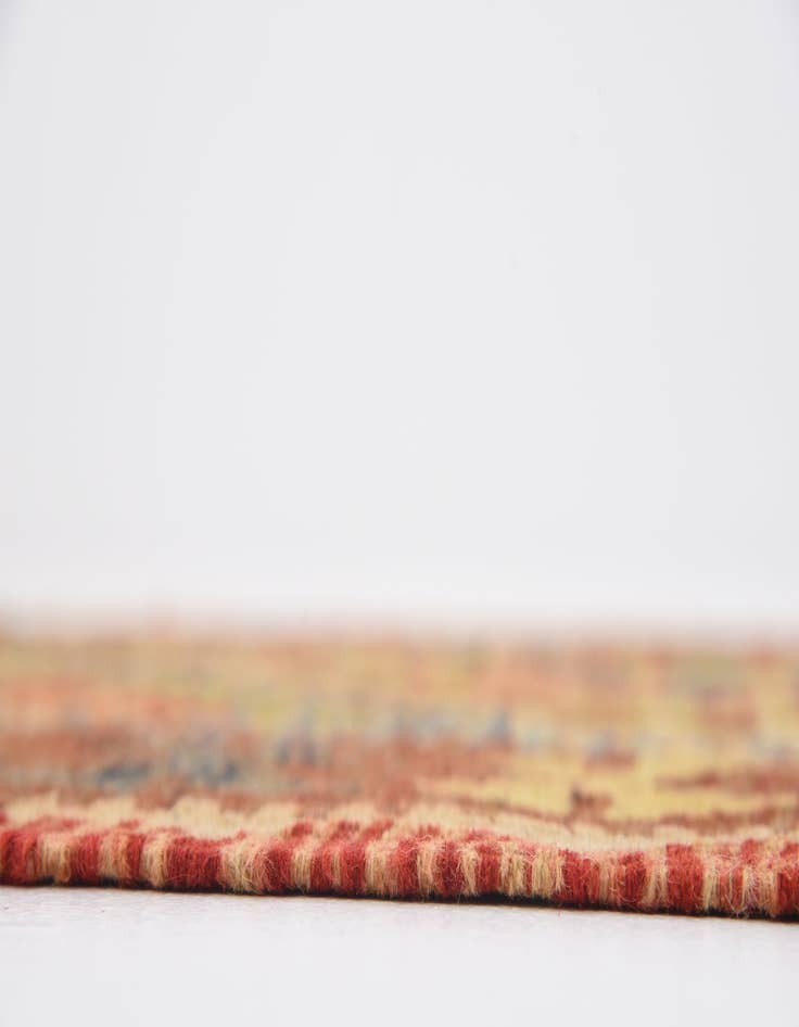 Detail image of 2' 10 x 10' Hand Woven Kilim Maymana Wool Runner Rug