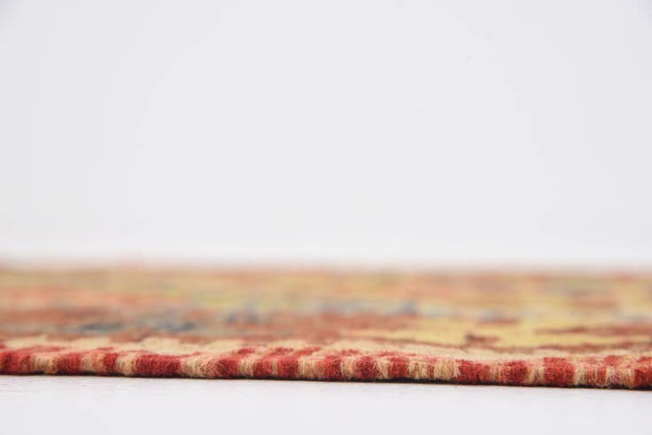 Detail image of 2' 10 x 10' Hand Woven Kilim Maymana Wool Runner Rug